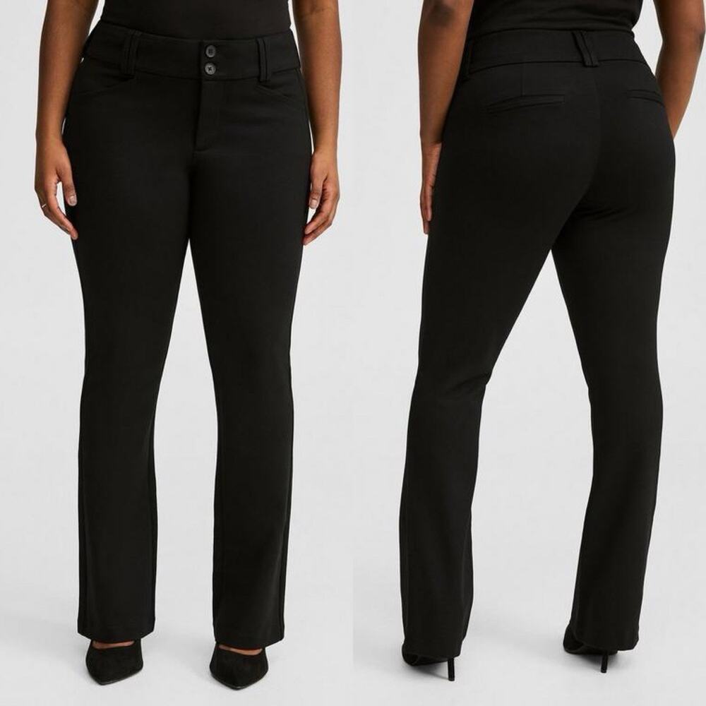 Torrid Slim Boot Ponte Trouser Pants Womens Plus Size 26 Black